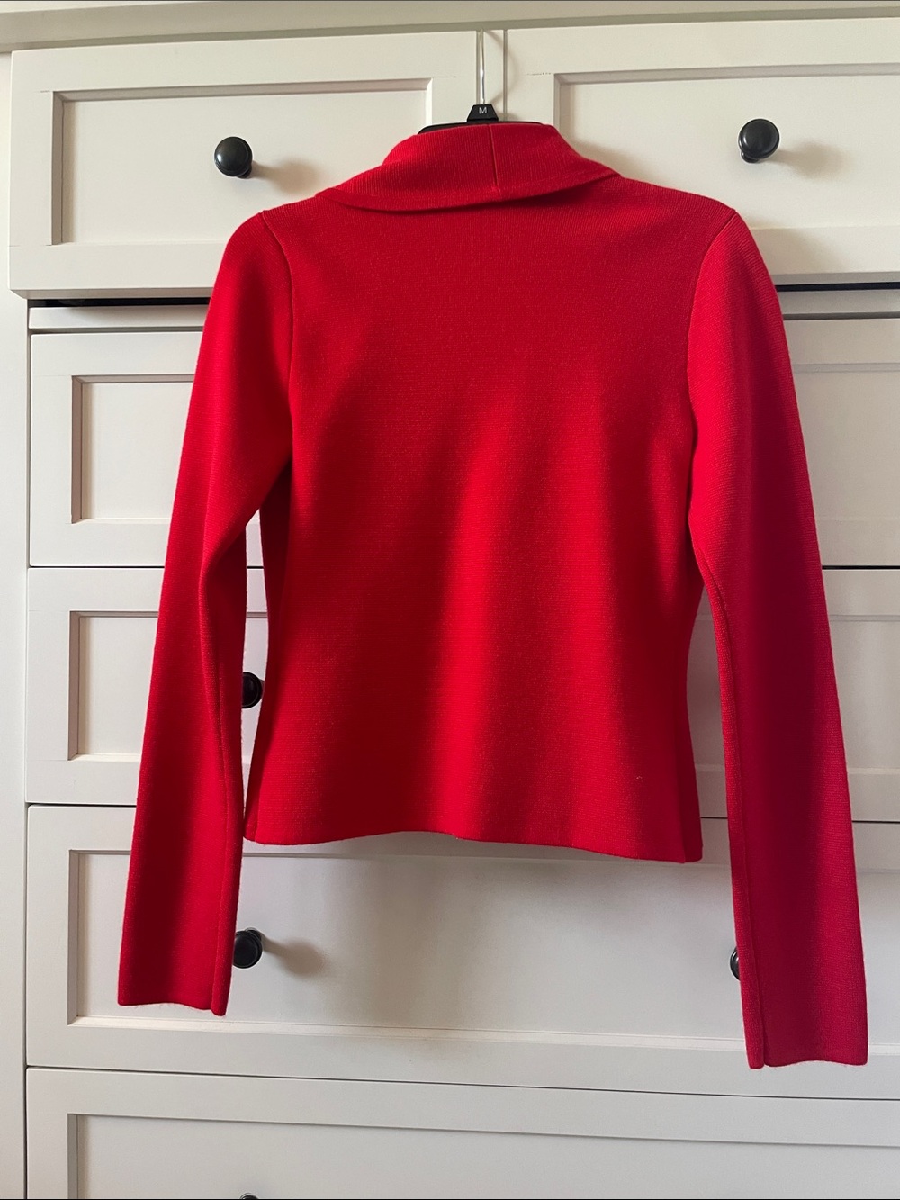 Anne Klein Women's Red Tailored Single-Button Blazer w/ Shoulder Pads -Size M - Picture 4 of 7